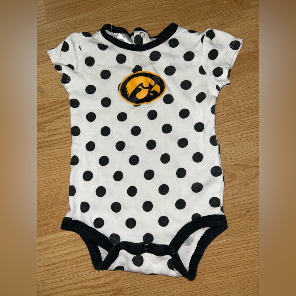 IOWA HAWKEYES Baby Polka Dot Onesie